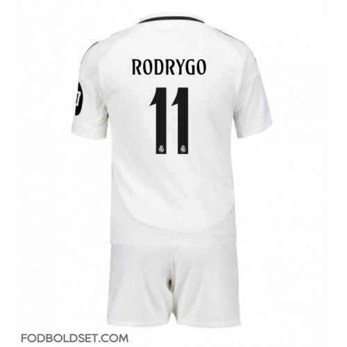 Real Madrid Rodrygo Goes #11 Hjemme Trøje Børn 2024-25 Kortærmet (+ Korte bukser)